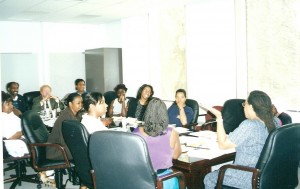 Dr. Fred Anunobi (head of table) and Our Grant Writing Team.